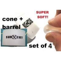 subVert bushings 70A Cone+Barrel UTRA-Soft White 4psc...