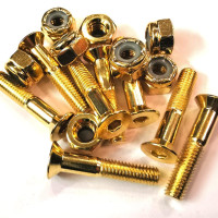 Allen mounting set gold 1 1/8 nuts and bolts