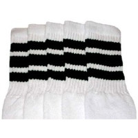 22 SKATERSOCKS white style 22-001 black stripes 